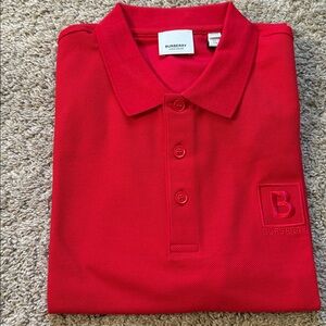 BURBERRY, Men Gateforth Polo Shirt, Bright Red, XL
